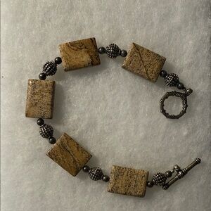 Stanley Earthy Brown and Silver Bracelet